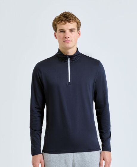 TriDri® recycled long sleeve brushed back ¼ zip top Thumbnail